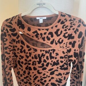 Bar III Leopard Print Sweater
